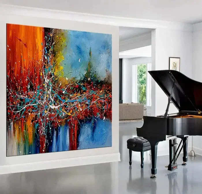 Painting Jackson Pollock Multiple Size Drip Style Abstract art on Canvas, large Wall Art – Beauty of Faith