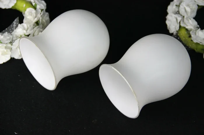 PAIR Opaline glass shades for maison jansen Lunel wall sconces lights