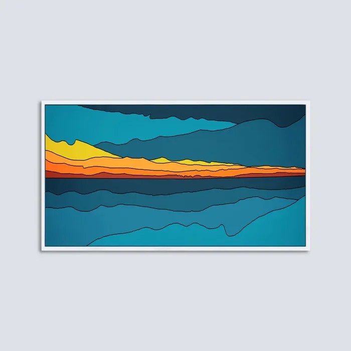 Panoramic Abstract Sunset Wall Print