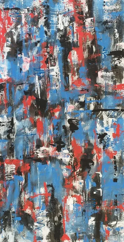 « Patchwork № 4 » by M.Y. (2018) Acrylic painting by Max Yaskin