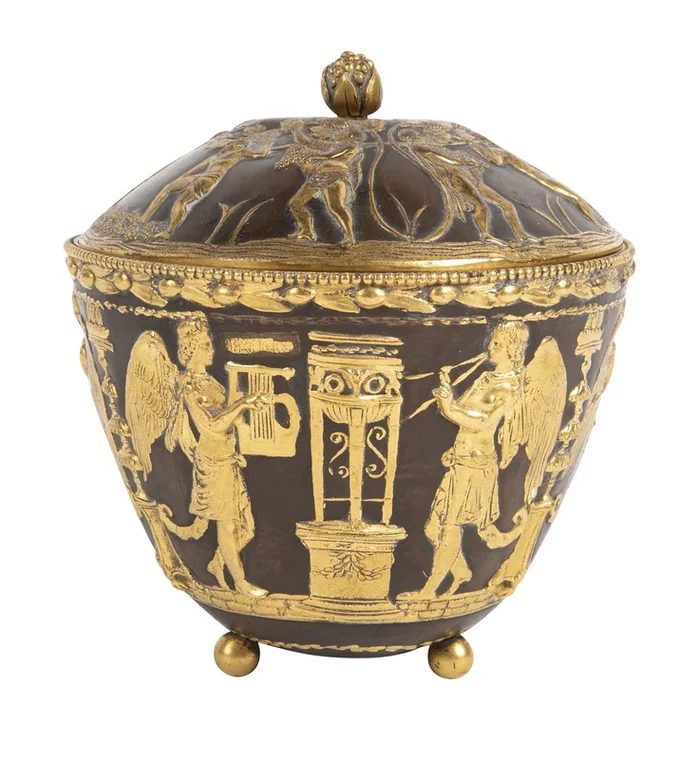 Patinated Bronze Covered Jar by E. F. Caldwell