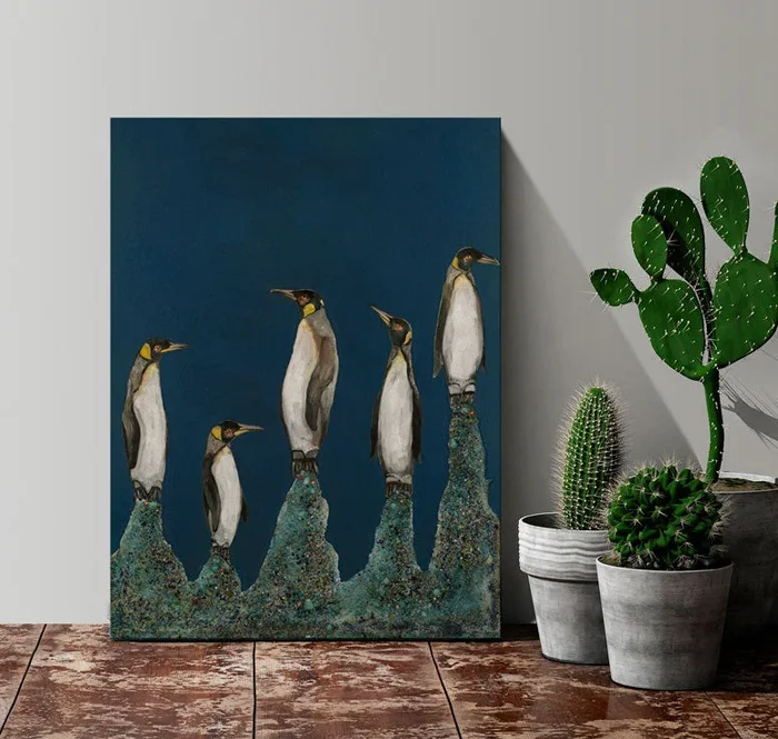 Penguin Colony Canvas Wall Art