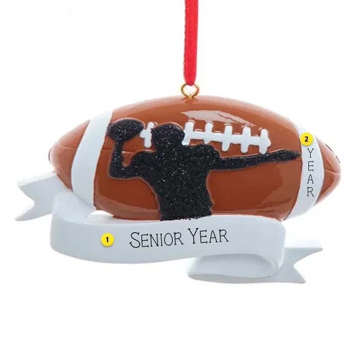Personalized Football Silhouette Ornament