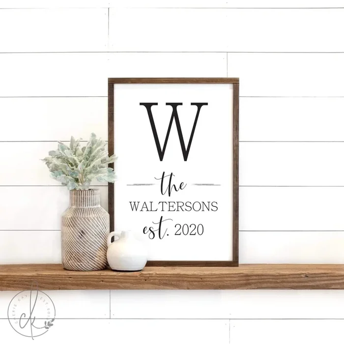 Personalized Last Name Letter