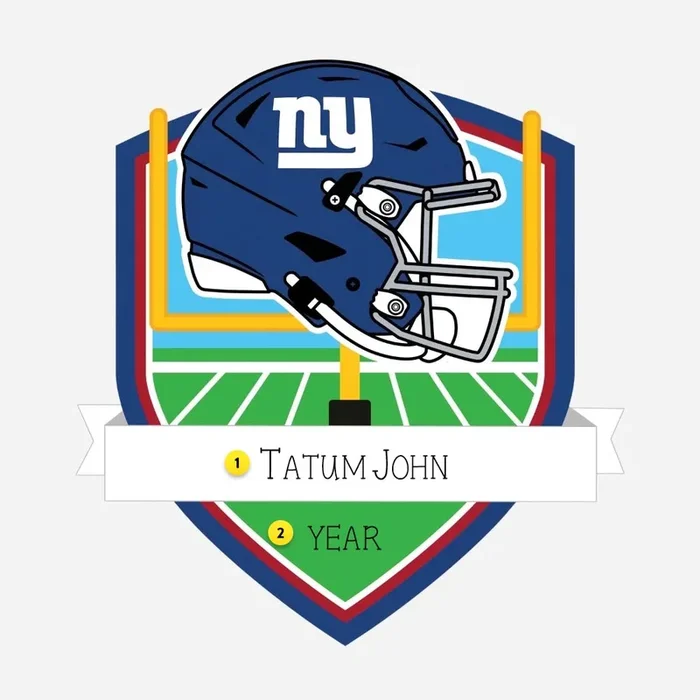 Personalized NFL-New York Giants Shield Ornament