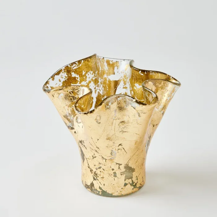 Petite Lettuce Leaf Vase (Gold Leaf)