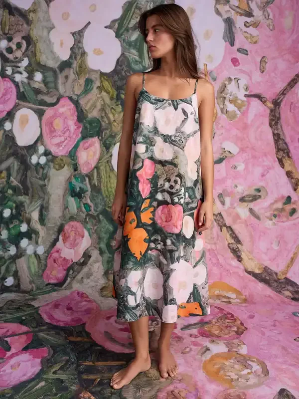 Pink Floral Benjamin McGregor Lightweight Slip