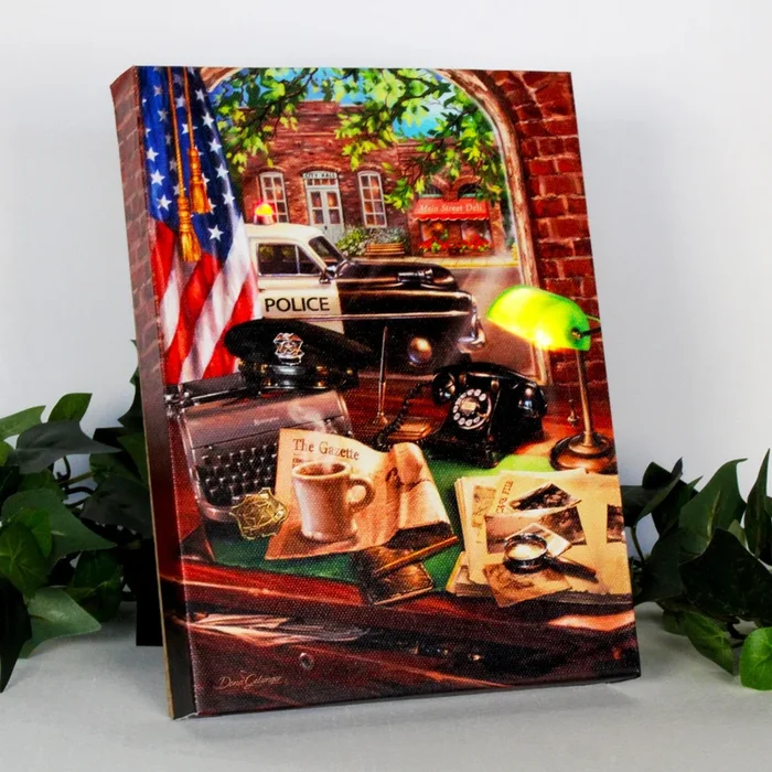 Police 8×6 Lighted Tabletop Canvas