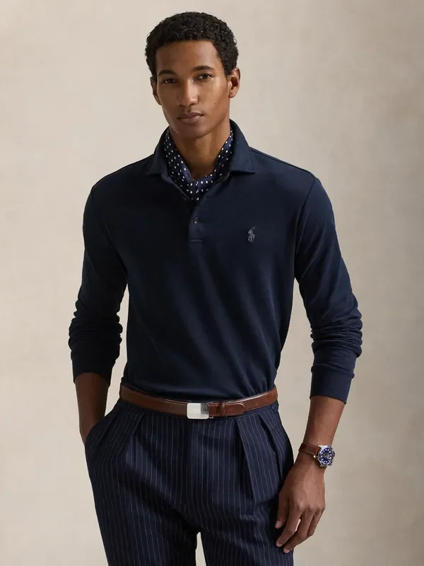 Polo Ralph Lauren Blue Luxury Jersey Polo Shirt Seasons