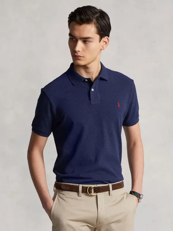 Polo Ralph Lauren Spring Navy Heather Short Sleeve Mesh Polo Shirt Seasons