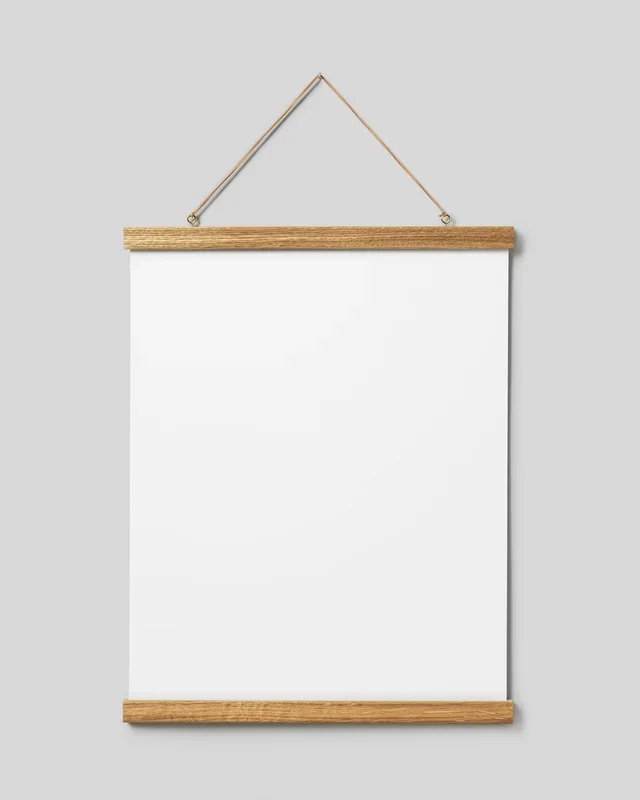 Poster hanger oak 16″ in, magnet fastener