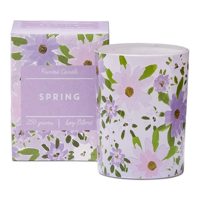 Printed 250g Spring Lilac Garden Candle