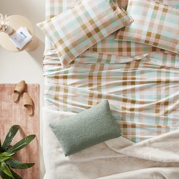 Printed Harmony Check Multi Sheet Set