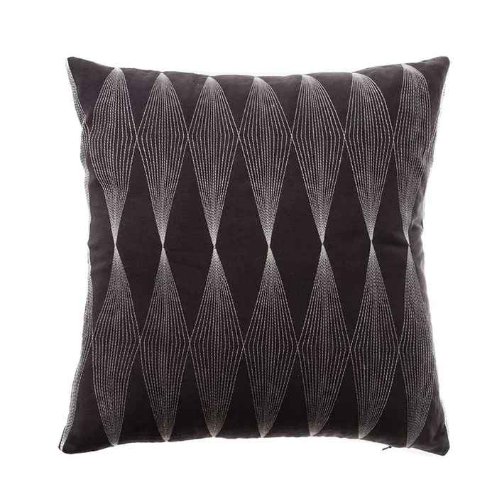 Prism Charcoal Embroidered Cushion