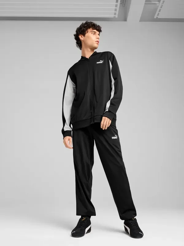 Puma Black Mens Poly Baseball Inspired Suit