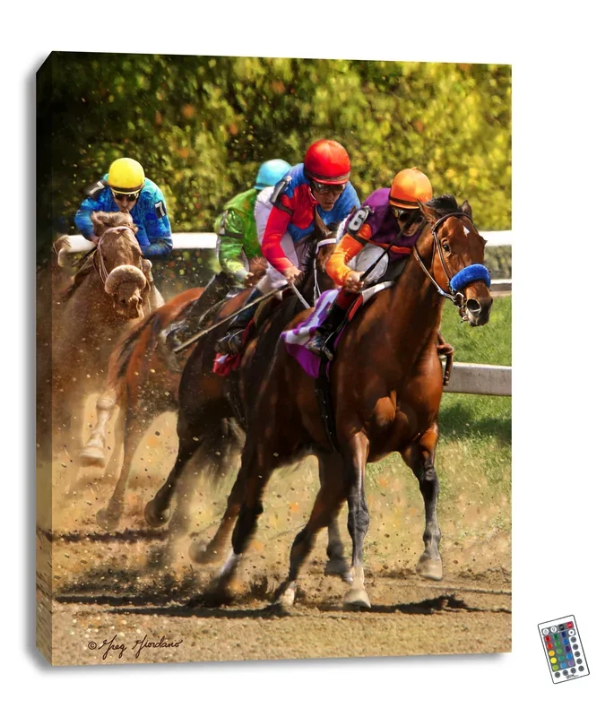 Race Day 18×24 Fully Illuminated LED Wall Art