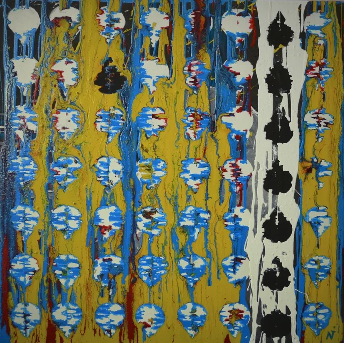 “Rain II” (2021) Acrylic painting by Nikoleta Ivanova
