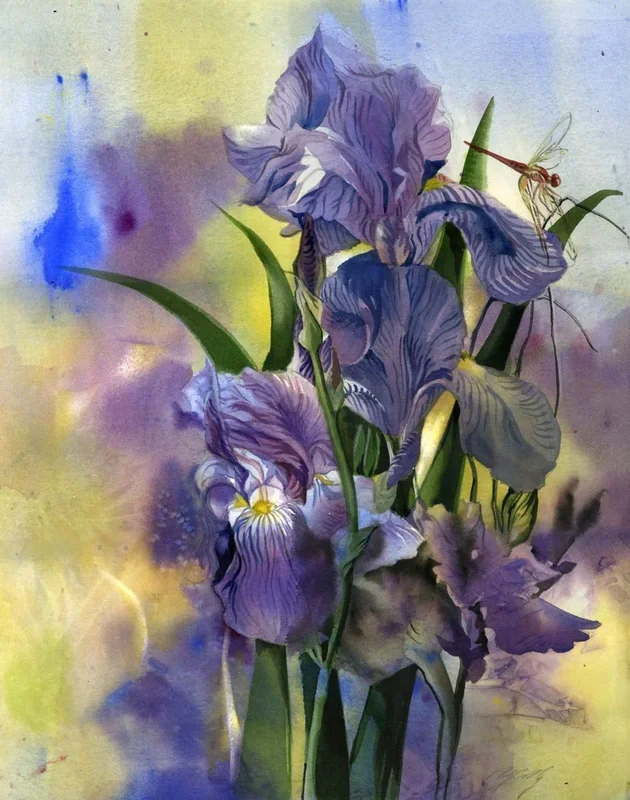 red dragonfly (2018) Watercolour by Alfred Ng