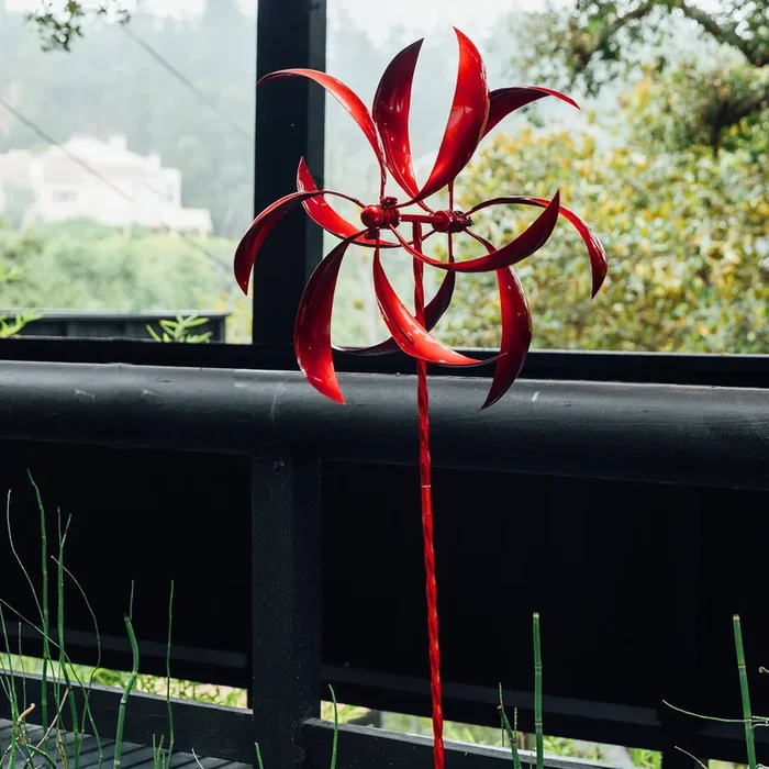 Red Feather Wind Spinner, 22″