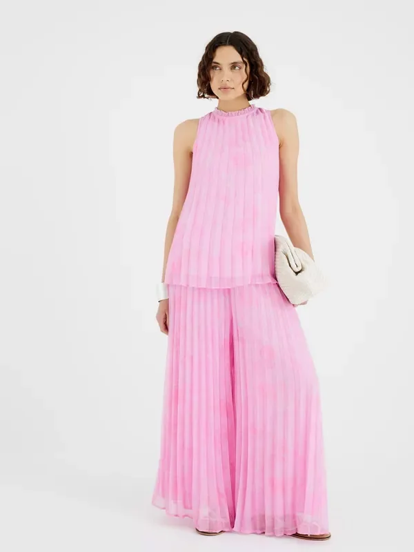 River Island Pink Plisse Tunic Top