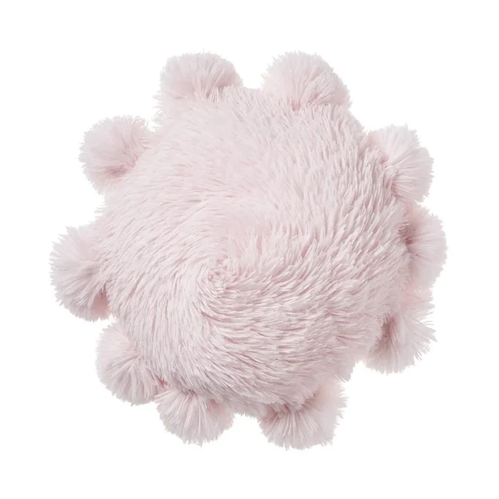 Round Snuggly Sherpa Cushion W20 35cm Pink