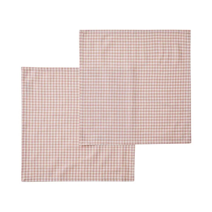 Sadie Dusty Pink Gingham Napkins Pack 2