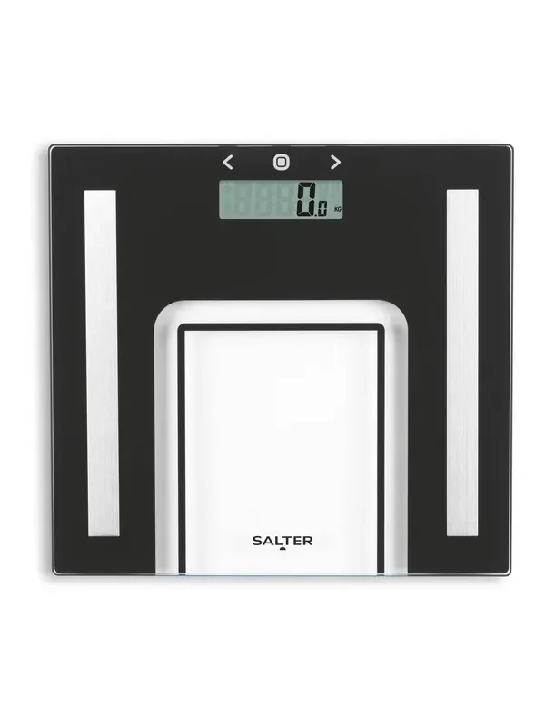 Salter Black Glass Analyser Bathroom Scale