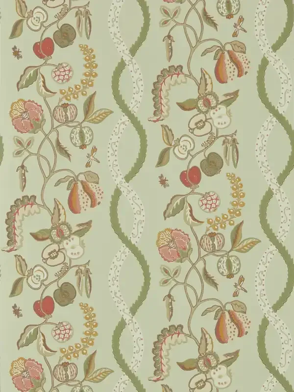 Sanderson Olive Russet Highgrove Wallpaper 10M Kitchen Garden