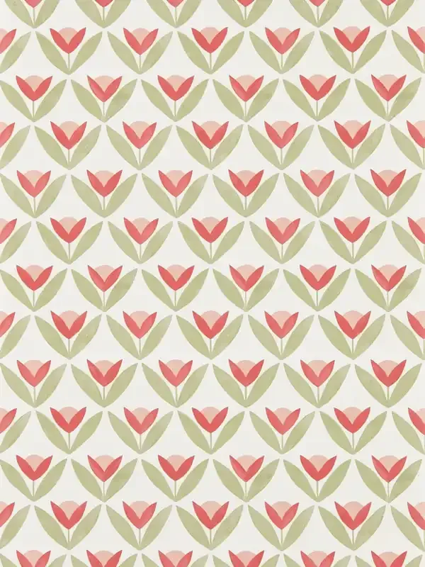 Scion Pink Tulip Trellis Oakham 10M Wallpaper