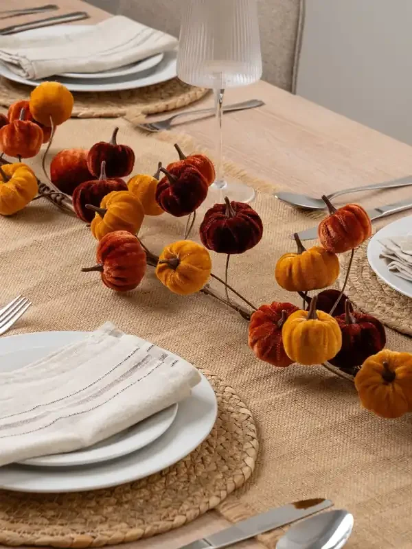 Scottish Everlastings Ltd Brown Velvet Pumpkin Garland