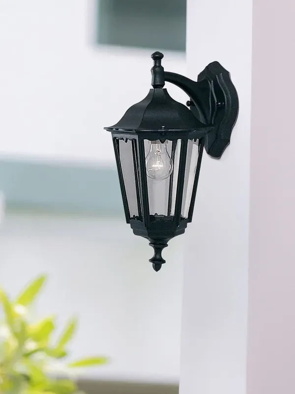 Searchlight Black Luna Outdoor Wall Light