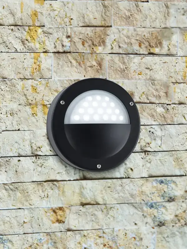 Searchlight Black Nova LED Outdoor Flush Wall Light