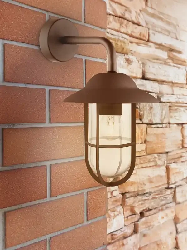 Searchlight Brown Manhattan Outdoor Wall Light