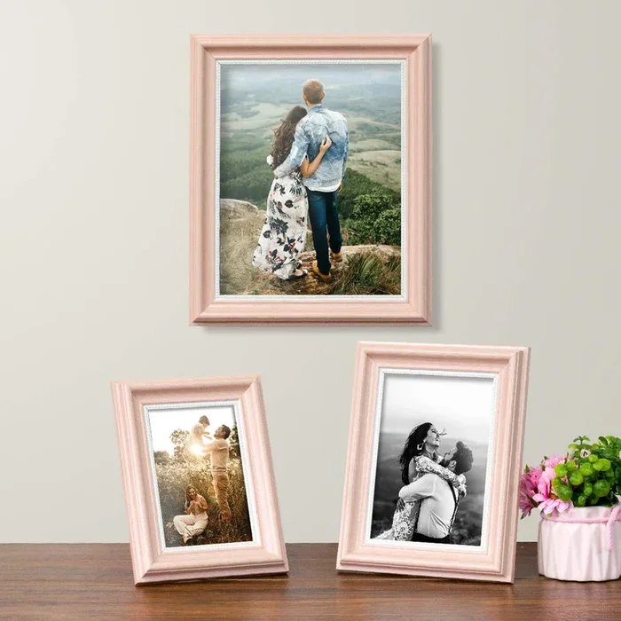 Set Of 3 Photo Frames For Table Top Display And Wall Mounting Picture Frame Home Decor ( Ph-3418 )
