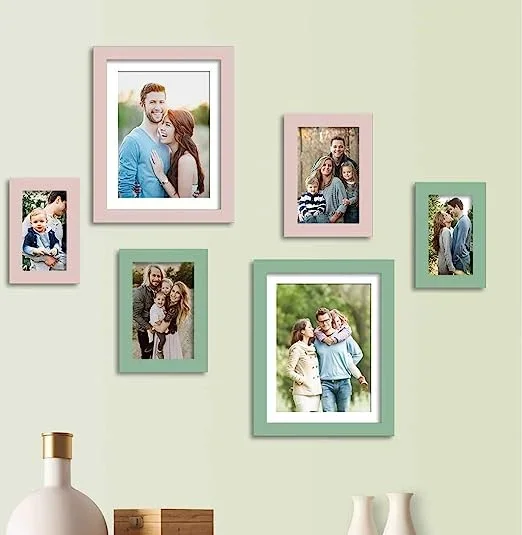 Set Of 6 Individual Wall Photo Frame, For Home Decor ( Size 4×6, 5×7, 8×10 inches )