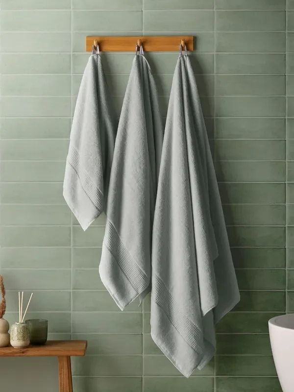 Silentnight 6 Pack Grey Luxury Waffle Cotton Towel Bale
