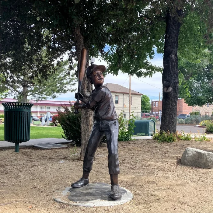 Slugger Bronze Baseball Statue