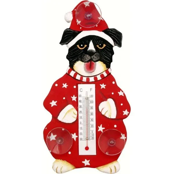 Small Xmas Thermometer- Xmas Mutt