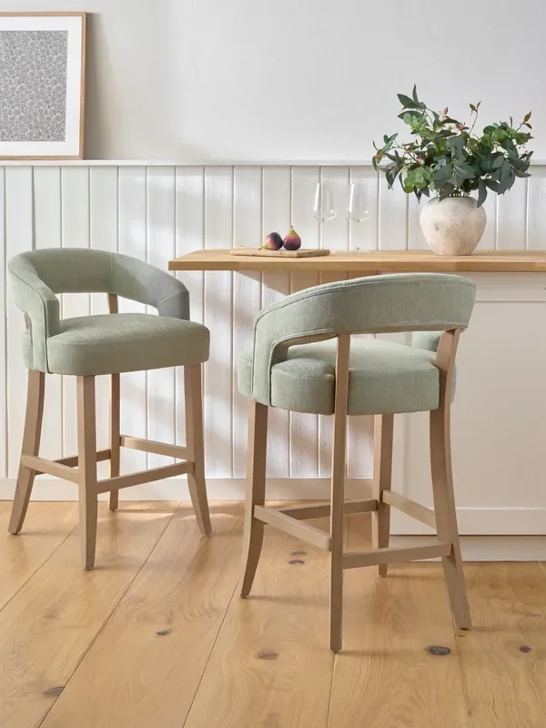 Soft Texture Sage Green Remi Bar Stool