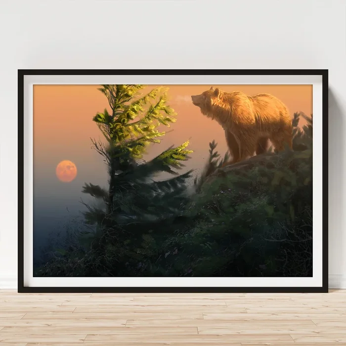 Something On the Air – Grizzly Art Print