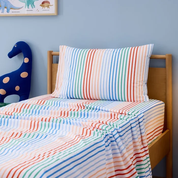 Sonny White Stripe Sheet Set