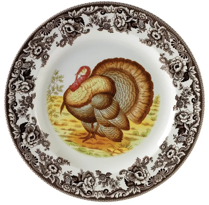 Spode Woodland Round Platter, Turkey