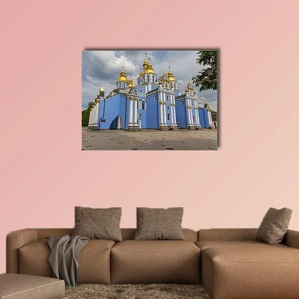St Michaels Golden Domed Monastery In Ukraine Canvas Wall Art