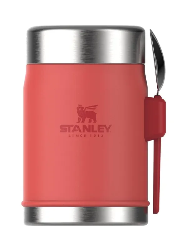 Stanley Hot Coral Legendary Food Jar + Spork 0.4L