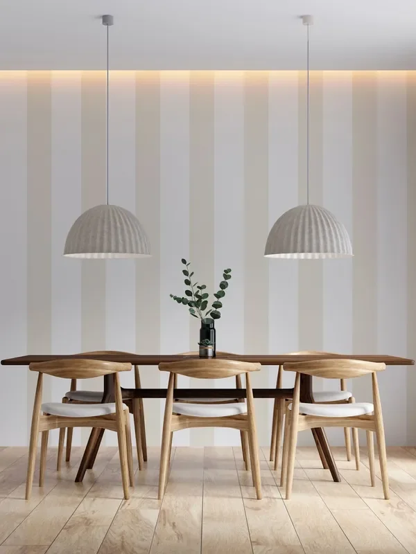 Style Sisters Beige Wide Stripe 10M Wallpaper