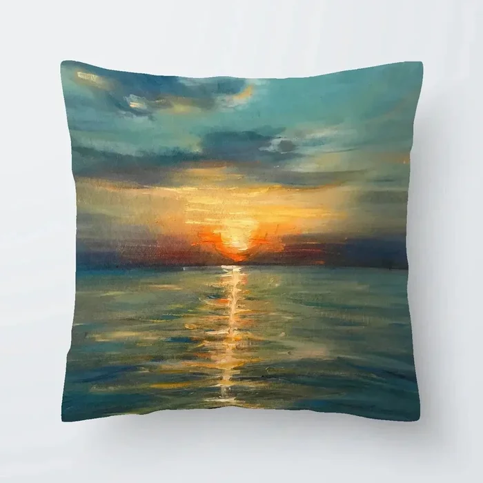 Sunrise Over The Sea Cushion