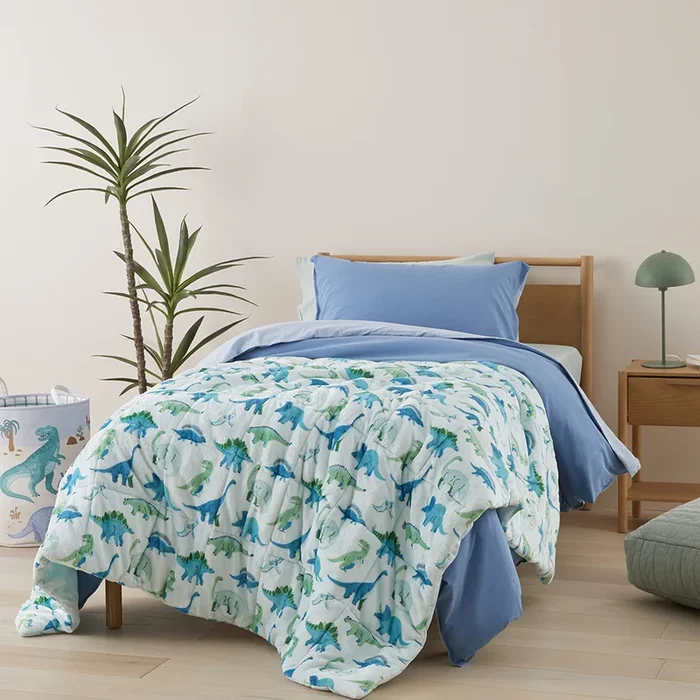 Super Cuddly Mint Dino Mates Blanket