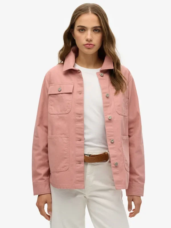 Superdry Pink Chore Jacket