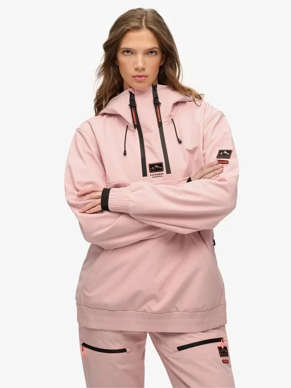 Superdry Pink Freestyle Softshell Ski Hoodie