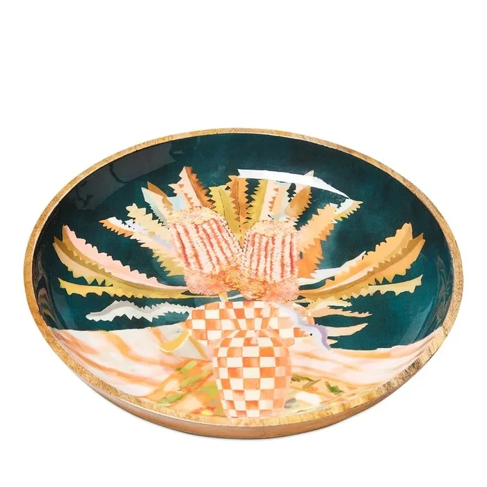 Table Flower Tuscan Check Large Bowl